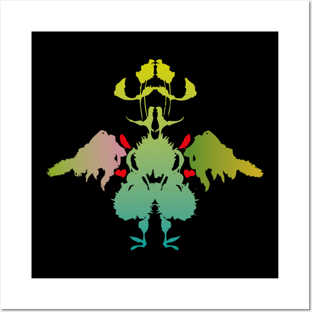 Rorschach Chicken Wall Art by zeljkica